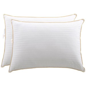 Cheer Collection Set of 2 Down Alternative Striped Pillow - 1 of 4