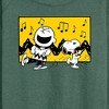 Women's - Peanuts - Charlie And Snoopy Dance Time Lightweight French Terry Wide Neck Long Sleeve Shirt - 2 of 4