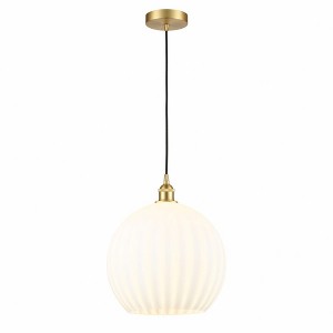 White Venetian - 1 Light Cord Hung Pendant In Modern Style-16.63 Inches Tall and 13.75 Inches Wide - 1 of 1