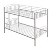 NicBex Twin over Twin Bunk Bed Convertible Metal Bed Frame with Full Length Guardrail and Ladder for Bedroom, Dorm, No Box Spring Required - 3 of 4