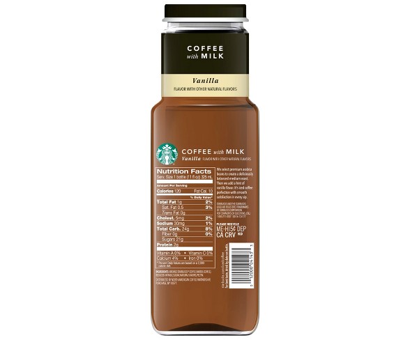 Starbucks Iced Coffee Vanilla Drink - 11 fl oz Glass Bottle