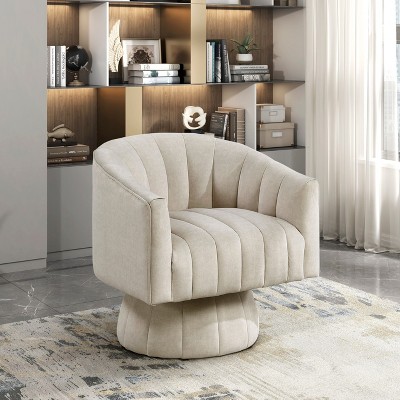 NicBex Velvet Swivel Barrel Chair Accent Chair, Modern Luxury Living Room Chair Comfy Chair for Office, Bedroom