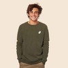 Dalix Ghost Embroidered Crewneck Long Sleeve Sweatshirt Fleece Men - 2 of 4