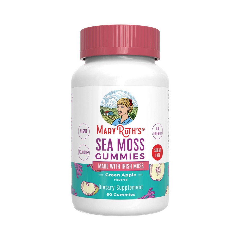 Photos - Vitamins & Minerals MaryRuth's Sea Moss Vitamin Vegan Supplement Gummies - Green Apple - 60ct