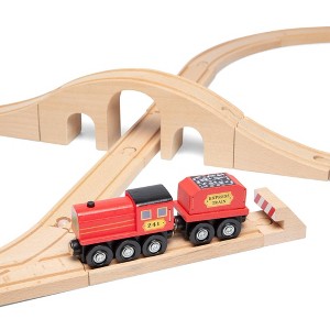 Melissa & Doug Classic Wooden Figure Eight Train Set (22pc) - 1 of 4