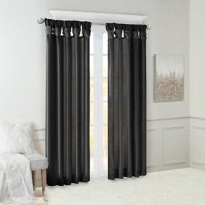 Kumasinova 84”/95“/108“/120” DIY Twist Fold Blackout Curtains,100% Light Blocking Window Curtains Panel,Kitchen Curtains for Living Room&Bedroom - 1 of 4