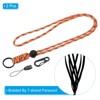 Unique Bargains Badge Lanyard Necklace Keychain Cord Metal Clasp Strap for Key Whistle ID Card Badge Holder 2 Pcs - 3 of 4