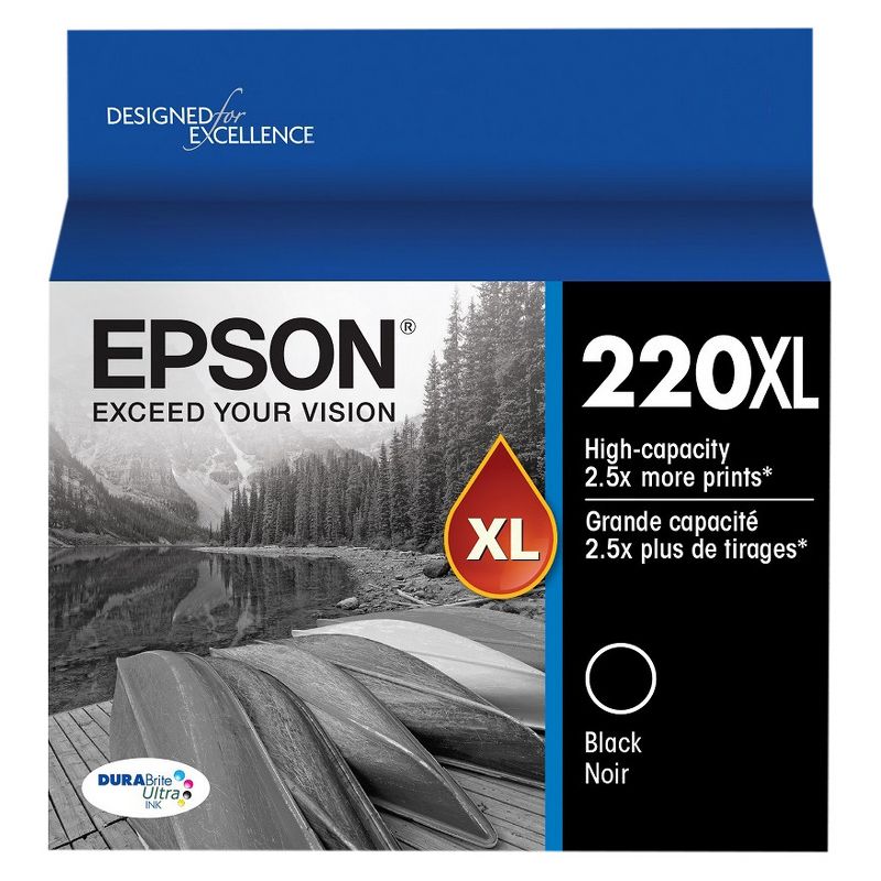 Epson 220 Single, 2pk, 3pk & 4pk Ink Cartridges - Black, Yellow, Magenta, Cyan, Multicolor, 1 of 8