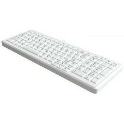 TG3 Electronics 103 Key Washable Low Profile Keyboard White w/ Green Backlight