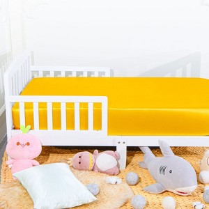Silk Satin Fitted Crib Sheet, Super Soft and Silky Crib Sheet for Boys, Girls, Unisex - NTBAY - 1 of 4