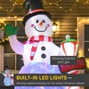 CIPACHO 8ft Christmas Inflatables Outdoor Decorations - Snowman with North Pole Sign, Blow-Up Yard Christmas Decor - 3 of 4