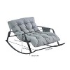 Rocking Chair with Extra-Wide Technical leather Upholstered, Gliding Chair Reclining Chair, Modern Accent Chair for Living Room Nursery Bedroom - 2 of 4