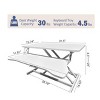 Standing Desk Converter Dual Tier with Adjustable Height Metal Frame for Dual Monitors 32in -3irtyhousy - 4 of 4