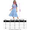 Coolmee Women Smocked High Waist Cross V Neck Ruffled Short Sleeve Layered Midi Dress - 4 of 4