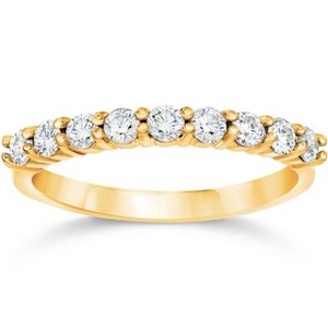 Pompeii3 1/2ct Round Diamond Prong Wedding Ring 14k Yellow Gold - 1 of 4