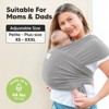 KeaBabies D-Lite Baby Wrap Carrier, Adjustable Baby Carrier, Baby Sling, Newborn, Infant, Toddler 7-44lbs - 4 of 4