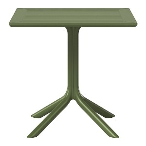 WestinTrends Playa 31.5" Square Outdoor Plastic Resin Patio Dining Table for 4 - 1 of 4