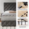 Full Size Bed Frame with 4 Storage Drawers and Headboard, Linen Upholstered Full Platform Bed Frame, Diamond Stitched Button Tufted, Easy Assemble, - 3 of 4