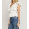Women's Ruffled Peplum Top - entro - 3 of 4