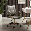 Patrizia Tufted Ergonomic office task chair High Back Executive Swivel Chair for Living Room and Office Room| ARTFUL LIVING DESIGN - 3 of 4