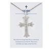 Anna-Kaci Silver Tone Crystal Rhinestone Cross Patonce Necklace with Message Card & Envelope Jewelry Gift - 2 of 4