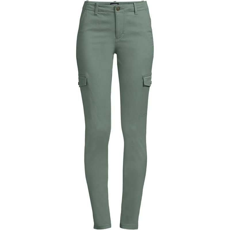 Lands' End Women's Mid Rise Slim Cargo Chino Pants, 3 of 5