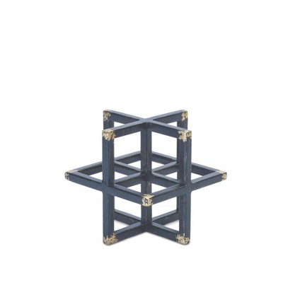 Melrose Black and Gold Metal Star Sculptures, Set of 2
