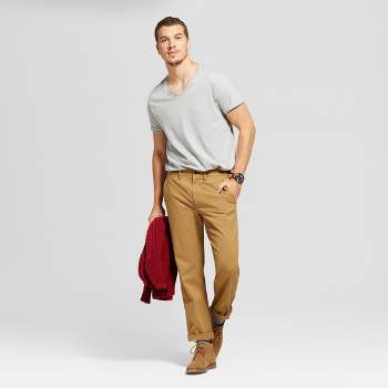 Men's Regular Fit Straight Cargo Pants - Goodfellow & Co™ Tan 33x30