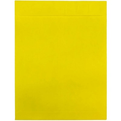 JAM Paper 10 x 13 Tyvek Tear-Proof Open End Catalog Envelopes Yellow V021385