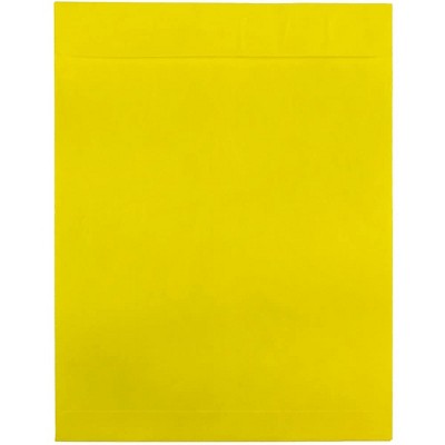 JAM Paper 10 x 13 Tyvek Tear-Proof Open End Catalog Envelopes Yellow V021385