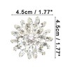 Unique Bargains Women's Rhinestone Shoe Buckle 1.77"x1.77" Silver Tone 2 Pcs - 2 of 4