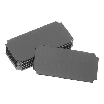 Unique Bargains Aluminium DIY Engraved Blank Nameplate Office Signages 12 Pcs
