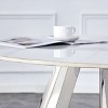 Maggift Dining Sets of 7, Table Chairs Set with White High-Gloss Tabletop and 6 Chairs for Dining Room or Kitchen, Black, 15"*16"*37.4" - 3 of 4