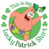 Juniors Womens SpongeBob SquarePants St. Patrick's Day This is my Lucky Patrick Shirt T-Shirt - 2 of 4
