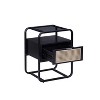 NicBex Modern Industrial Side Table with Metal Frame Contemporary End Table for Urban Decor - 3 of 4