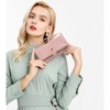 FATMOON Women's RFID Blocking Wristlet Wallet - Large Capacity Genuine Leather Wallet with 24 Card Slots & Double Zipper,for Travel, Shopping - 2 of 4