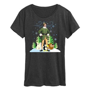 Women's - ELF - Christmas Buddy And Arctic Puppets Short Sleeve Graphic T-Shirt - 1 of 4