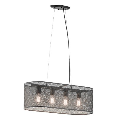 30" 4-Light Gianna Chandelier Black - River of Goods