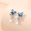 Butterfly Drop Earrings for Women Blue Crystal Sterling Silver Ginger Lyne Collection - 2 of 4