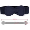 INSPIRE CHIC Women's Interlock 8-shaped Faux Leather Buckle Elastic Belt 1 Pc - 3 of 4