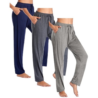 Blue Ice  Women's Loose Fit Classic Lounge Pants-3 Pack