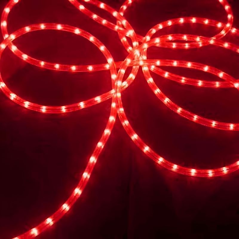 J. Hofert Co 100' Commercial Grade Christmas Rope Light Set White Cord - Red, 1 of 2