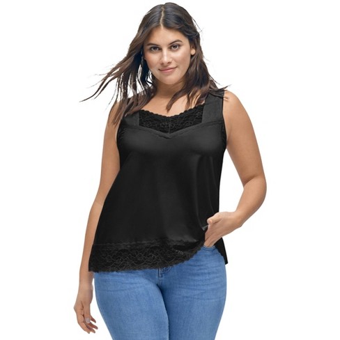 Plus size outlet lace tank