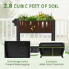 Arceso Raised Garden Beds Outdoor, 40 Inch  Raised Garden Bed with Wheels Lockable & Handlebar, with Legs, HDPS Weather Resistant Garden Planter - 4 of 4