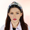 Unique Bargains Women's Floral Pattern Knotted Headband Blue 1 Pc - image 2 of 4