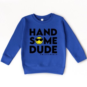 The Juniper Shop SmileyWorld Handsome Dude Sunglasses Toddler Sweatshirt - 4T - Royal - 1 of 4