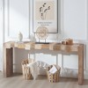 Bella Depot 71" Rustic Wood Console Table with Step-Block Design - 4 of 4