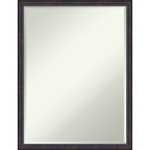 Amanti Art Dark Bronze Scoop Petite Bevel Wood Bathroom Wall Mirror 25.5 x 19.5 in. - 1 of 4