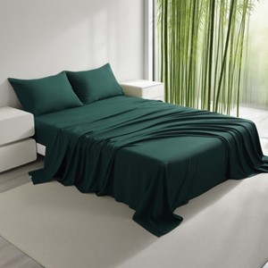 3/4 Pieces Bamboo Viscose Bed Sheet Set, Super Breathable & Cooling Bedding Set - NTBAY - 1 of 4
