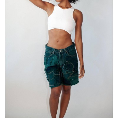 Women's Patched Denim Shorts - knotWTR